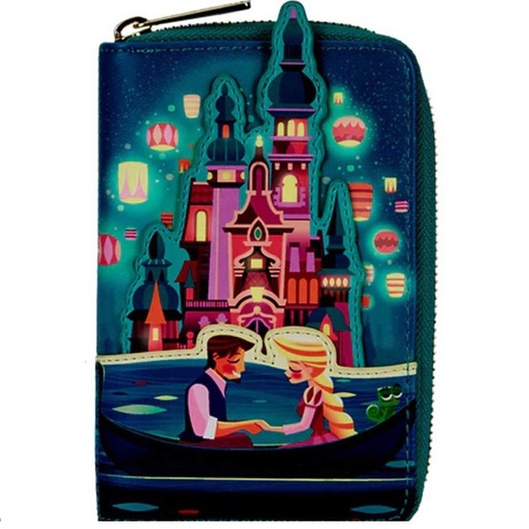 Loungefly Tangled Rapunzel Castle Glow‎ in The Dark Zip Around Wallet - Picture 3 of 8